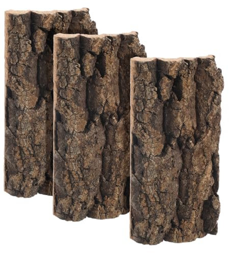 INOOMP 3 Stück Rinde Dekoration Aquariumdekor Hamster Natürliche Aquariendekoration Aquariumzubehör Rinde Für Desktop-aquarien Dekorationen Für Aquarien Bausatz Natürliche Kork Rinde