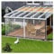 Wasserdichter Vinyl-Vorhang für den Außenbereich, 3 x 10 m, transparente Terrassenüberdachung mit Aufhängeschlaufen für Veranda, Garten, Markise, Pavillon, Schutz