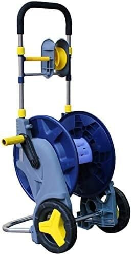 Kanduo Portable Enrouleur de Tuyau Chariot Enrouleur de Tuyau, Support de Tuyau Portable, Enrouleur de Tuyau d'arrosage avec manivelle, Hauteur réglable(3/4 inch)