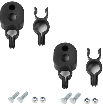 BestYiJo 2 Set Rollstuhl Stockhalter, Stockhalter für Rollstuhl, Gehstockhalter für Rollator, Halterung für Gehstock Am Rollator, Gehhilfezubehör für Rollstühle(Mit Schrauben) (2)