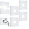 Paquete de 5 cubiertas de brida de pared cuadradas para conductos de 32 mm, adecuadas para diversas aplicaciones