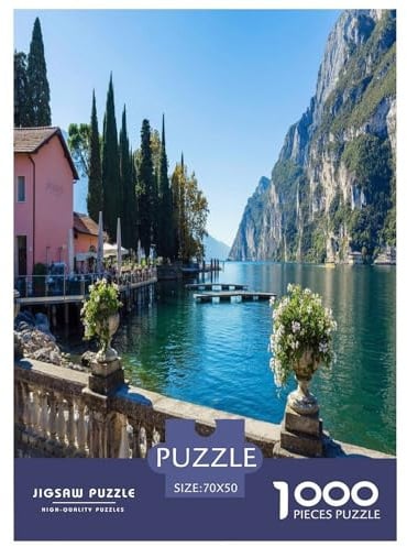 Gardasee Puzzle 1000 Teile Puzzle Spielzeug Pädagogisches Spiel Umweltfreundliches Papierpuzzle Für Erwachsene Und Kinder 70x50cm/1000pcs