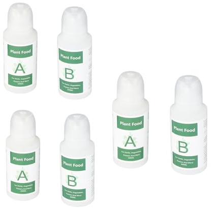Greensen Hydrokultur Pflanzennahrung Set, 2 Flaschen 200ml Flüssigdünger für Gemüse Obst Erdlose Anbau