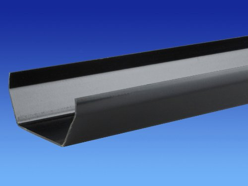 Wavin OSMA Squareline Gutter 4M 100mm Black 4T874b