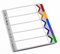 Rexel Mylar A4+ Dividers Extra Wide 5 Part, White/Multicolour, 75687