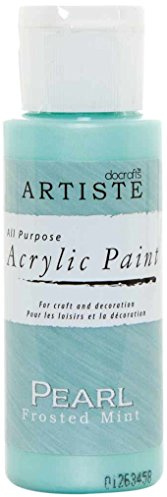 Artiste Acrylic Paint Medium 59ml 2Oz Pearl Frost Mint, Quick-Drying Professional Art, Craft And Hobby Artists Paint, Vibrant Colour, Water-Based Paints Cover All Surfaces With Ease, Ideal For Travel Artists