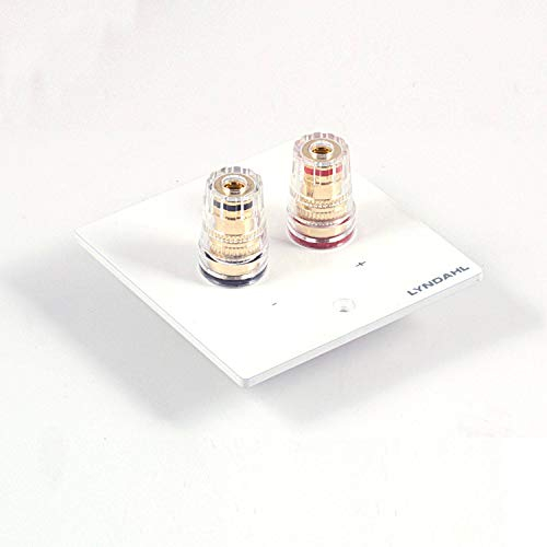 Lyndahl Lautsprecherblende Multimediablende für Lautsprecher, passend für Unterputzdose/Wandeinbaudose Wandanschlussblenden Surround System Weiß 1-Fach