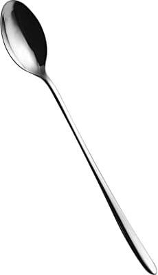 Salvinelli Galileo Set Cucchiaini per Bibita Acciaio Inox 18/10, Cucchiaini Manico Lungo 12 Pezzi, Spessore 3,0 mm, Made in Italy, Finitura lucida