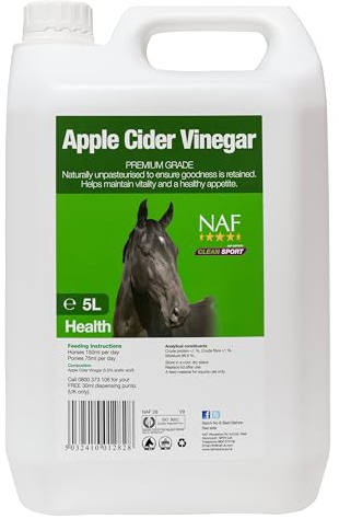 NAF Apple Cider Vinegar 2.5L – Natural Health Tonic for Horses – Supports Digestion, Joint Health & Coat Condition – Unpasteurised & Unfiltered – Everyday Equine Supplement