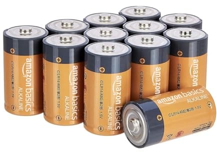 Amazon Basics, 12 batterie alcaline C multiuso, 1,5 Volt, durata di 5 anni