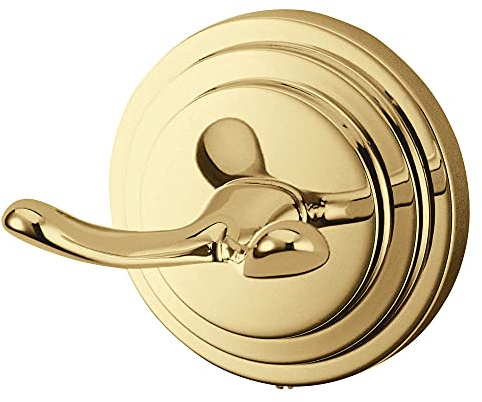 Kingston Brass BA2717PB Milano Double Robe Hook, Polished Brass, 2-5/8
