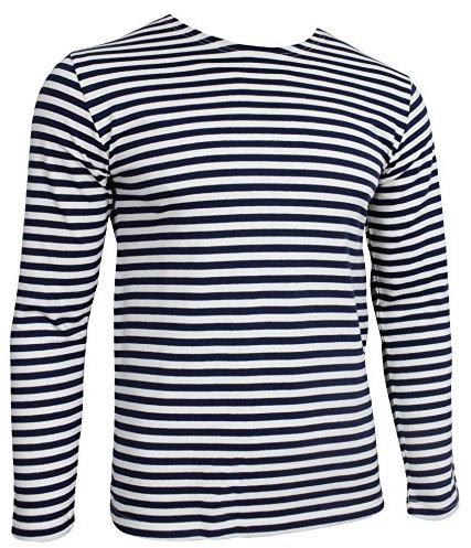 Epic Outdoor Russian Navy Telnyashka T-Shirt - Navy Blue Stripes Long Sleeve (XL - 44 inch)