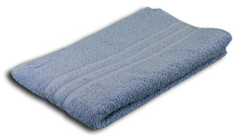 Gözze - Elegantes Handtuch 2er-Set, Sylt, 100% Baumwolle, Dichtes Grundgewebe (440 g/m²), 50 x 100 cm - Taubenblau