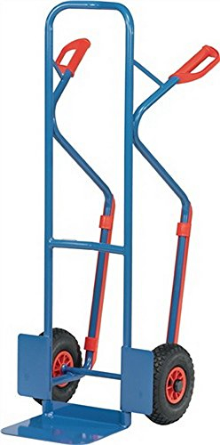 Fetra Stahlrohrkarre, Traglast 300 kg, Schaufel, Luftbereifung, 1 Stück, 1300 x 580 mm, blau, B1330L