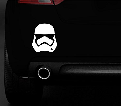 Storm Trooper Kunststoff-Aufkleber in weiß aus dem Star Wars Film „Das Erwachen der Macht“ für Auto, Wand, Fenster, Möbel, Laptop
