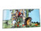 PIXI Kinderteppich Motiv Hase und Igel blau grün 67 x 130 cm
