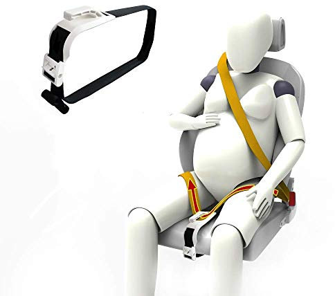 ZUWIT Ceinture Antichoc, Ceinture de sécurité pour des sièges maternité, confort et sécurité pour les femmes enceintes, Un accessoire indispensable pour les futures mamans (Blanc)