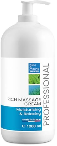 Professional Massage Vitamin E Moisturizing Cream 1000 ml - 35.19 fL.oz Unscented Massage Lotion Relax Sore Muscles & Repair Dry Skin, Lightweight, Non-Greasy