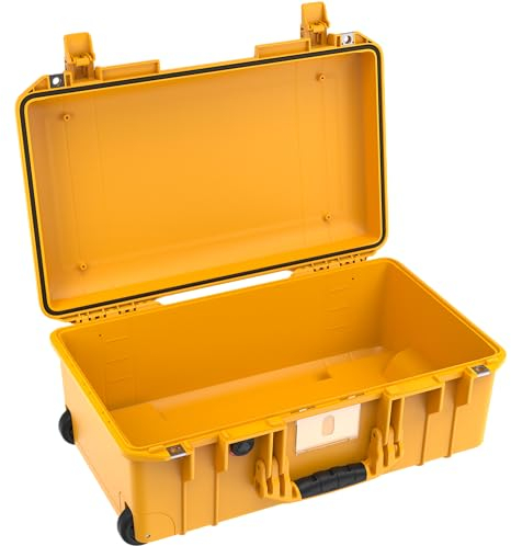 PELI 1535 Air Extrem Leichter Transport-Trolley für Kameraequipment, Wasser- und Staubdicht, 27L Volumen, Ohne Schaumstoffeinlage, Farbe: Gelb