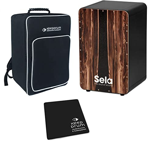 Sela SE089 Cajon CaSela Black Dark Nut + keepdrum Tasche + Sitzpad