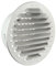 La Ventilazione GTAP100R Griglia Tonda da Incasso, Alluminio, ø 90 mm