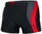Zagano Maillot de Bain Homme Moulant avec Cordon de Serrage, Garçon, Noir Gris Rouge 3XL