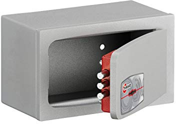 THIRARD - Safe zum Einziehen oder Aufstellen – mit Schlüssel gesichert – Stahl – für den Heimgebrauch – 3 Riegel mit Ø 10 mm – 130 x 220 x 120 mm – Grau – 2,5 l