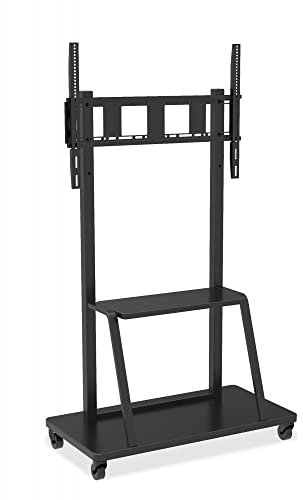 Techly 105575 Supporto a Pavimento con Mensola per TV LCD/LED/Plasma 55-100 Nero