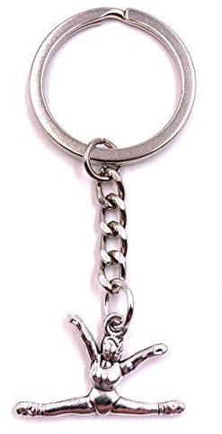 Onwomania - Kunst Turner Sportler Turnen Schlüsselanhänger - Metall Glücksbringer ideal als Geschenk z.B. für den besten Freund, die beste Freundin, Mama - Für Männer, Frauen & Kinder