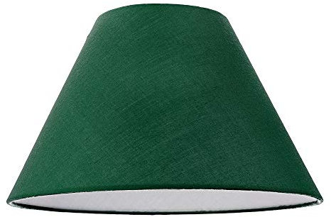 Traditional 12 Forest Green Cotton Coolie Lampshade Suitable for Table Lamp or Pendant by Happy Homewares