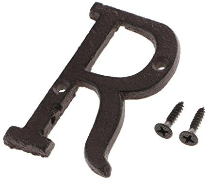 Non Fire Large Metal Letters House Number House Numbers Brown Cast Iron R