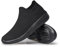 vibdiv Zapatos Planos Caminar Mujer Zapatillas Casual Zapatos Diarios sin Cordones Ligeros Cómodos Todo Negro 43