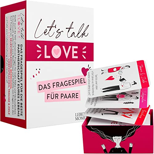 LIFEBOARD Let's Talk Love – Paarspiel – Das beste Fragespiel für Paare und Verliebte – Geschenk für Sie und Ihn – Geschenkidee zum Jahrestag – Glückliche Beziehung – Lifeboard Partner