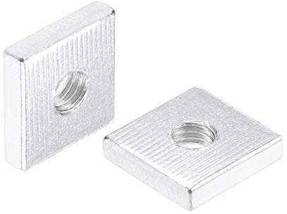Sourcingmap, dadi quadrati, M5 x 13 x 3 mm, zincati, kit di 25 pezzi