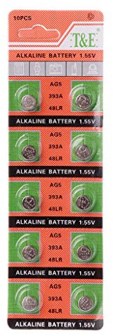bobeini 10 pièces Bouton de Pile alcaline Pile Bouton AG5 LR754 393 SR754 193546 RW28 48 prothèse auditive Casque Montre Piles