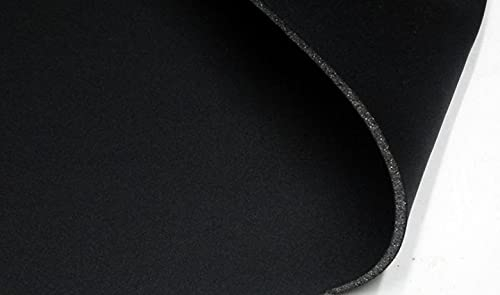STOFFBOOK 5MM BI-ELASTISCH NEOPREN-IMITAT DIY BEIDSEITIG STOFF SCHAUMSTOFF (Schwarz/Schwarz-5mm, 145x40cm)