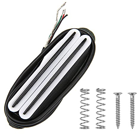 Yootones 1 micro Humbucker à double bobine pour guitare électrique compatible avec Fender Stratocaster Squier Telecaster (blanc)
