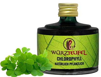 Würzteufel Chlorophyll Extrakt, reines, wasserlösliches Alfalfa - Extrakt aus Deutschland. Fläschchen 40 ml.