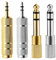 BEHAHAI 4pcs Headphone Adapter Jack, 6.35mm (1/4) inch Male to 3.5mm(1/8) inch Female,Stereo Jack Adapter 3.5mm Male to 6.35mm Female Plug Adapter Headphone Jack Converter Aux to Jack Adapter
