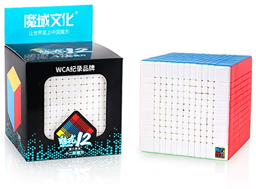 Bukefuno MoYu Meilong 12x12 Speed Puzzle Cube 12x12 Magic Cubes Moyu Stickerless MEILONG 12x12x12 Cubing Classroom Speed Toys Cube