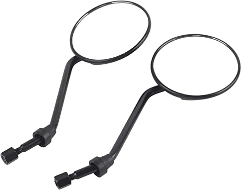 Motorrad Rückspiegel, Yosoo 2Pcs 8mm/0.3in Rückspiegel Universal Retro Runde Seitenspiegel für Motorrad Elektro Fahrrad Roller für Motorrad Spiegel Motorrad Rückspiegel