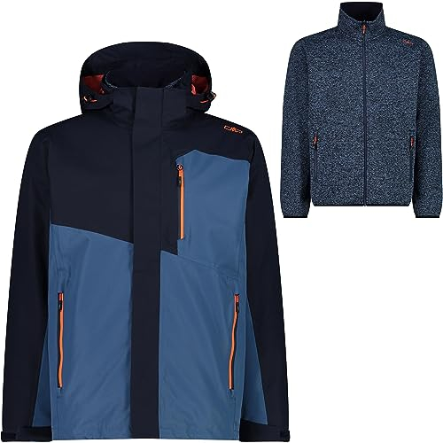 CMP - 3-in-1-Jacke für Herren, Schwarz Blau, 54