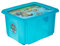 keeeper Paw Patrol Storage Box with Lid, Stackable and Rotatable, For Children, 24 L, Karolina, Fresh Blue Transparent