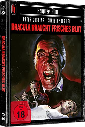 Dracula braucht frisches Blut - Cover A (Uncut Limited Mediabook, Hammer Film-Edition) [Blu-ray]