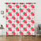 HOSIMA Süß Erdbeere Vorhänge Blickdicht Gardinen Mit Ösen,2-Set 140x175cm Quadratraster Drucken Rosa weiche Verdunklungsvorhänge für Wohnzimmer Kinderzimmer(Erdbeere 140x175cm