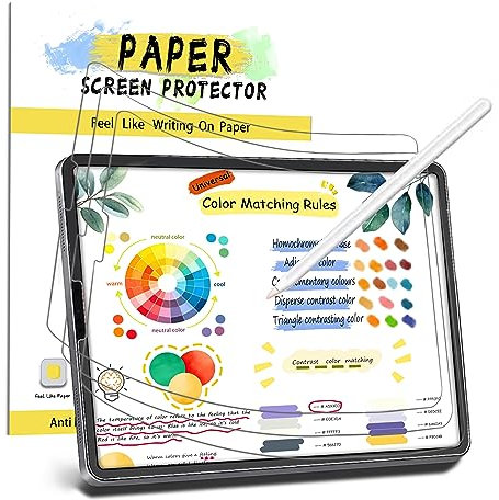 Hiins 3 Pack Papier Matte Schutzfolie Kompatibel mit iPad Pro(2022/2021/2020) 12.9 Zoll,Blendfreiem zum Zeichnen, Schreibfolie und Notizen Machen