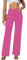 ETTELO Jean pour femme taille haute jambe droite, ample, extensible, léger, contrôle du ventre, jeans tendance pour femmes 2025, rose rouge, 38