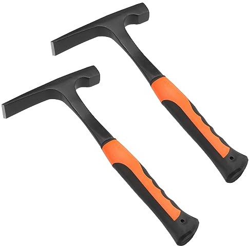 2 Pack 30 oz, brick hammer, Masonry Hammer, All Steel Geologist Hammer, Bricklayer's/Mason's Hammer for Mining, by GENHAKON