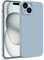 MyGadget Cover per iPhone 15 Plus - Custodia in Silicone Morbido a Doppio Strato – Case con Protezione Fotocamera & Fodera Interna Antigraffio - Blu pallido