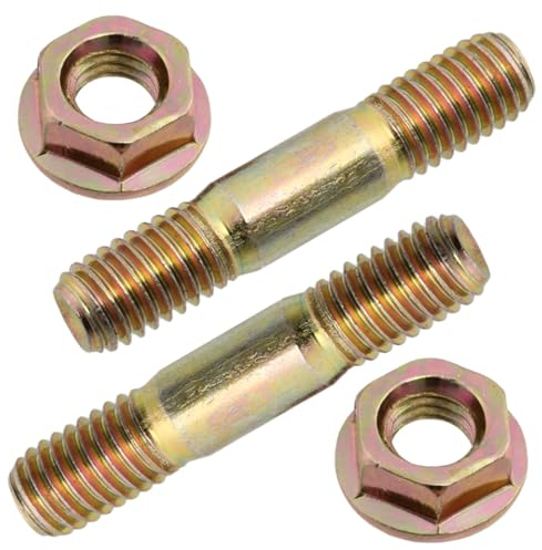 AERZETIX - C69767 - Kit de 2 goujons 42x8 mm + 2 écrous 16.5x7 mm pour réglage de tronçonneuse - compatible avec Blade Alpin Micul Padurar Ruris
